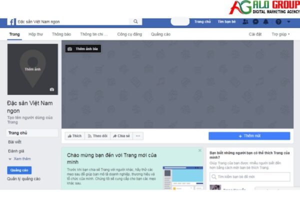 Cách lập page bán hàng trên facebook bằng PC